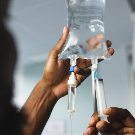 An IV bag