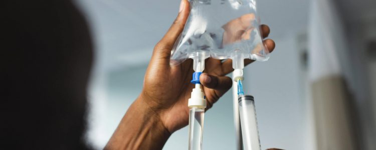 An IV bag